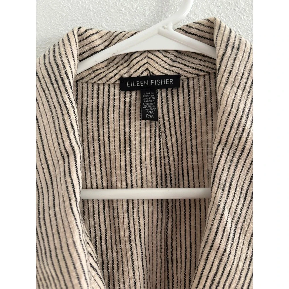 Eileen Fisher Blazer‎ Women Sm Natural Cotton Oversized Minimalist Sustainable